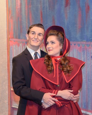 Sky Masterson (Blake Fisher) and Sister Sarah Brown (Halie Benfer). Photo by Peter Griggs.