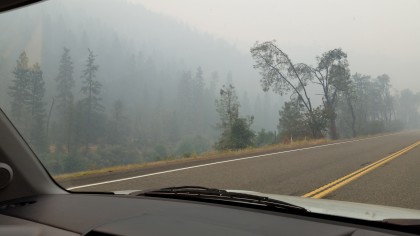 smoke on the way to Patricks point