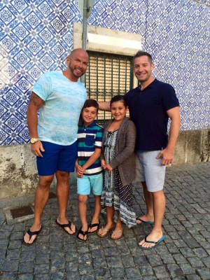 James Brian and family in Portugal