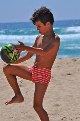 Rocco with soccer ball