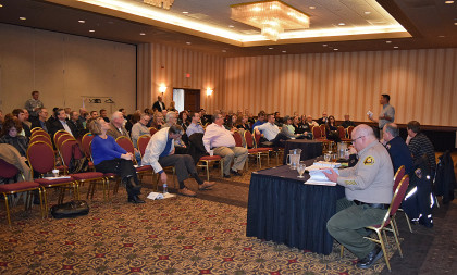 About 75 people turned out for the Redding Merchants Crime Watch meeting.