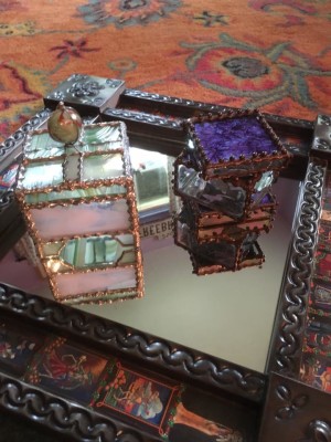 One of the ways James Freemon raised money for the AIDS LifeCycle ride was to make jewlery and glass boxes. 