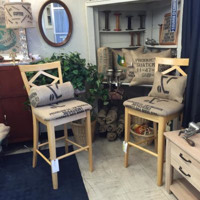 burlap chair covers