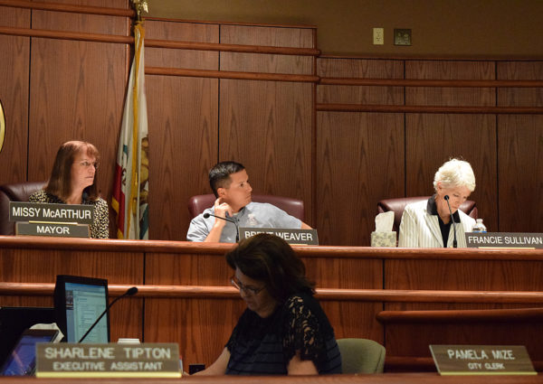 Mayor Missy McArthur, left, Vice Mayor Brent Weaver and Councilwoman Francie Sullivan.