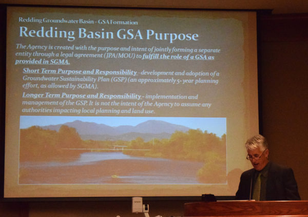 Public Works Director Brian Crane explains the GSA. Photos by Jon Lewis.
