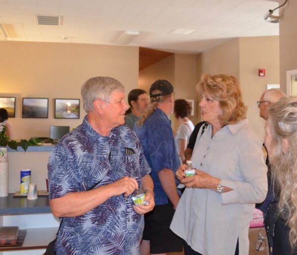 Shasta County Board of supervisors Steven Morgan, District 4, and Mary Rickert, District 3, attend the open house of the Hill Country Care Center, a mental health facility, in Redding.