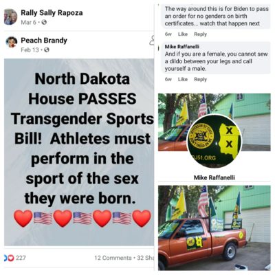 Screenshot from Sally Rapoza’s Facebook page and Raffanelli’s comment as well as the latter’s profile and cover photos